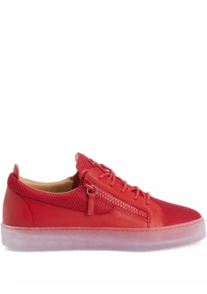 Giuseppe Zanotti Frankie double-zip low-top sneakers - Red
