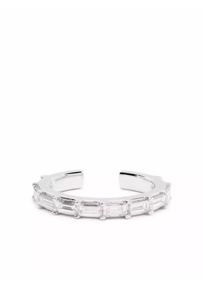 We by WHITEbIRD 18kt white gold Baguette diamond ear cuff - Silver