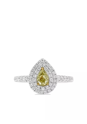 HYT Jewelry platinum yellow and white diamond ring - Silver