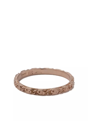 Wouters & Hendrix Gold 18kt rose gold Snail Diamond Chain ring - Pink