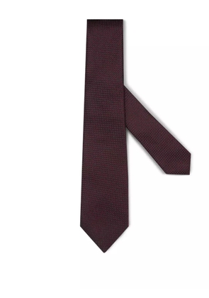 Zegna jacquard silk tie - Red