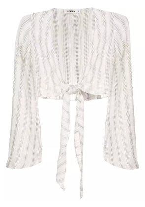 Amir Slama striped silk blouse - White