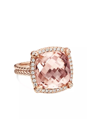 David Yurman 18kt rose gold Chatelaine morganite and diamond ring (14mm) - Pink
