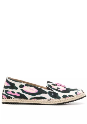 Roberto Cavalli graphic-print cotton espadrilles - White