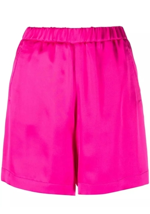 Blanca Vita Salixraso high-waisted satin shorts - Pink