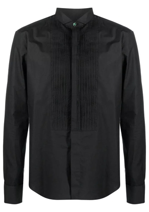 Roberto Cavalli bib-collar long-sleeved shirt - Black