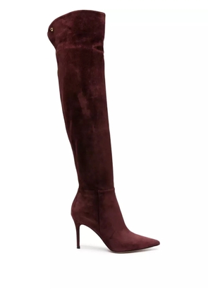 Gianvito Rossi Cuissard 90mm suede boots - Red