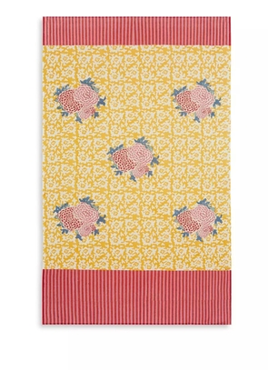 Lisa Corti Arabesque Corolla floral-print beach towel - Yellow