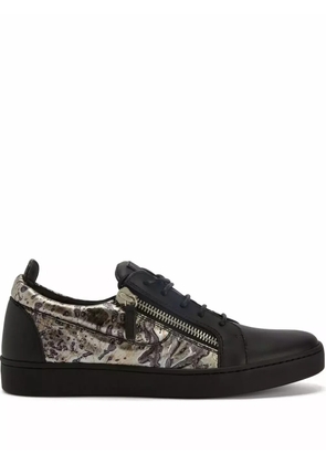 Giuseppe Zanotti Frankie double-zip low-top sneakers - Black