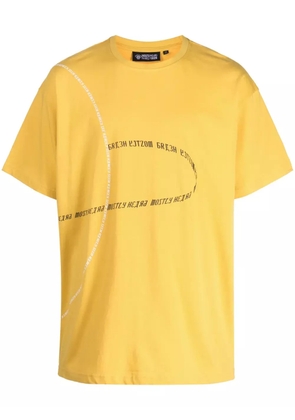 Mostly Heard Rarely Seen Orbit slogan-print cotton T-shirt - Yellow