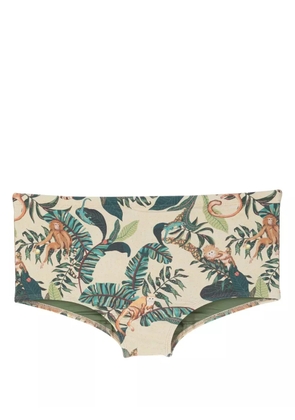 Lygia & Nanny Copacabana jungle-print swimming trunks - White