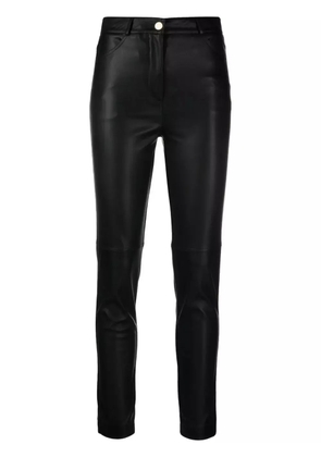 Blanca Vita faux-leather skinny trousers - Black