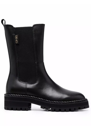 LIU JO logo-patch mid-length boots - Black
