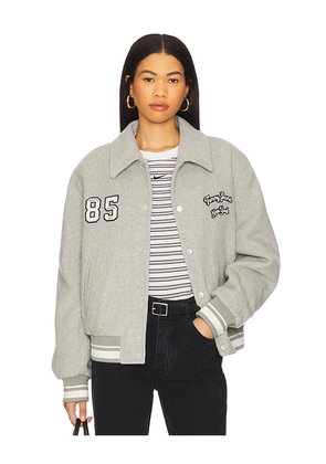 Tommy Jeans Varsity Jacket in Grey. Size L. Also in M, S, XL/1X, XS.