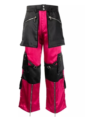 Youths In Balaclava multiple zip-pockets cropped trousers - Black