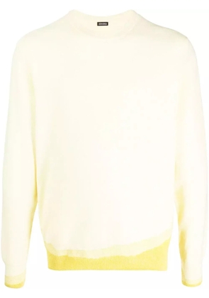Zegna ribbed-knit crew neck sweatshirt - Yellow