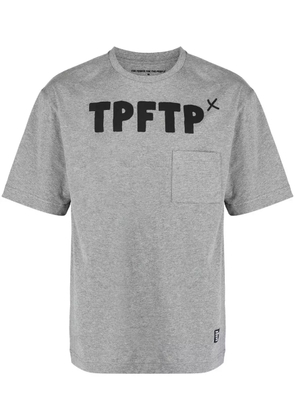 The Power For The People logo print short-sleeve T-shirt - Grey