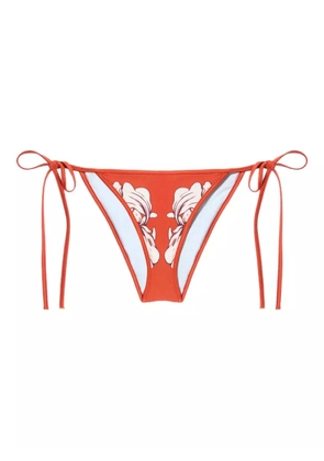La DoubleJ floral-print bikini bottoms - Orange