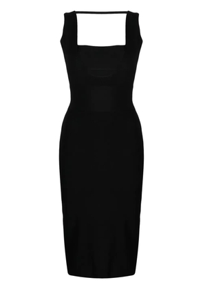 Boyarovskaya square-neck knitted midi dress - Black