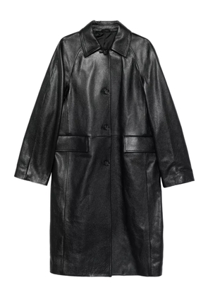 TOTEME raglan-sleeves leather coat - Black