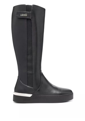 LIU JO Silvia 89 logo-print boots - Black
