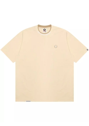 AAPE BY *A BATHING APE® rubberised logo-detail T-shirt - Neutrals