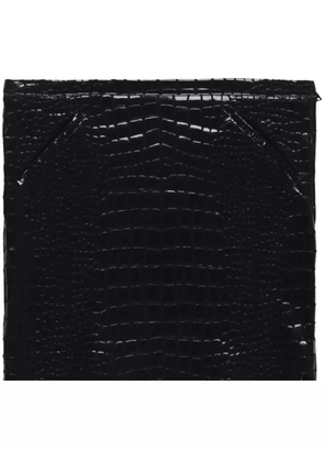 TOM FORD embossed crocodile-effect leather skirt - Black