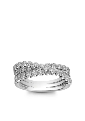 LEO PIZZO 18kt white gold Waves diamond ring - Silver