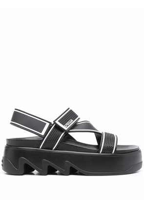Le Silla cross-strap platform sandals - Black