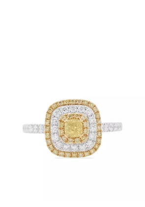 HYT Jewelry 18K gold and platinum diamond cocktail ring - Silver