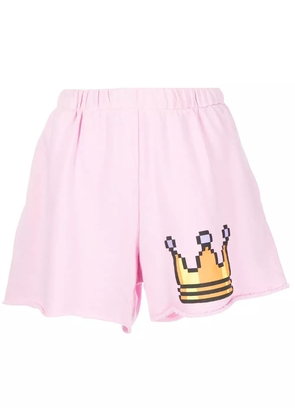 Natasha Zinko graphic print shorts - Pink