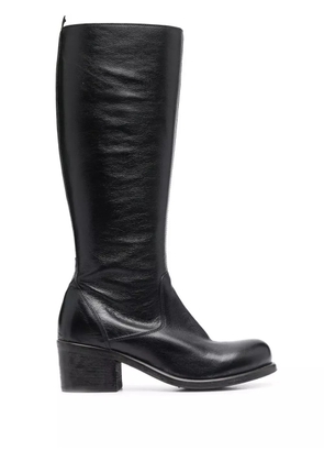 Moma calf-length block heel boots - Black