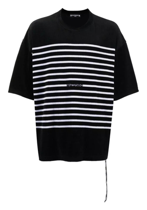 Mastermind World striped skull-print T-shirt - Black