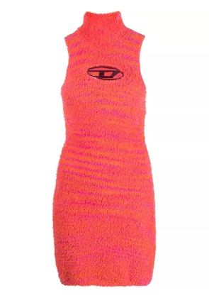 Diesel M-Leros logo-plaque towelling dress - Pink