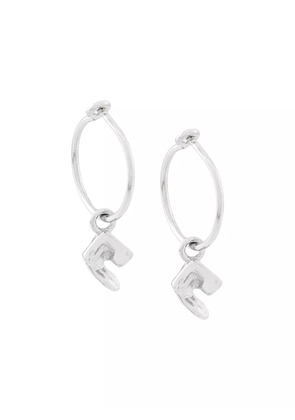 Coup De Coeur vortex hoop earrings - Silver