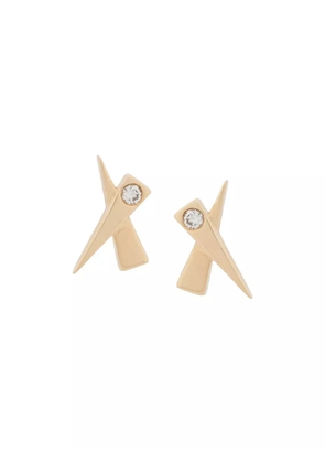 Daou 18kt yellow gold Kiss diamond earrings