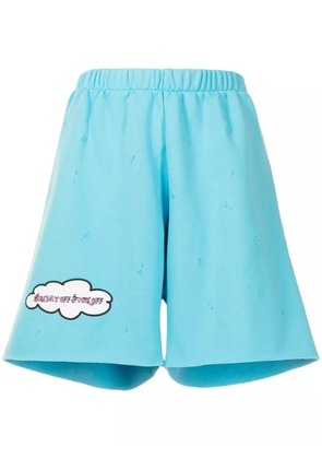 Natasha Zinko Sunday distressed jersey shorts - Blue