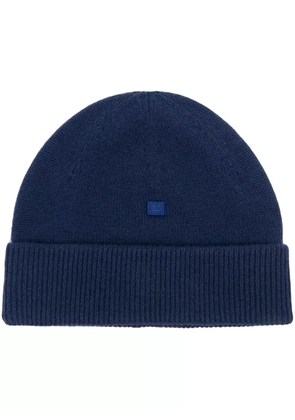 Acne Studios turn-up brim wool beanie - Blue