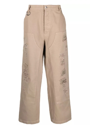 Études Studio distressed straight-leg jeans - Neutrals