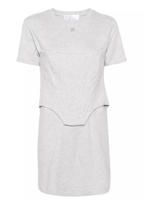 Giuseppe Di Morabito corset-detail cotton dress - Grey