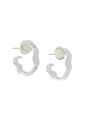 Coup De Coeur Liquid Pearl Hoop earrings - Silver