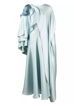 Gaby Charbachy draped cape-style gown - Blue
