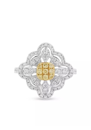 HYT Jewelry 18kt gold and platinum diamond ring - Silver