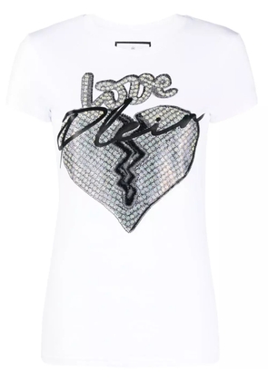 Philipp Plein love-print short-sleeve T-shirt - White