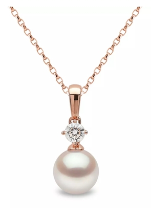 Yoko London 18kt rose gold Akoya pearl and diamond necklace - Pink