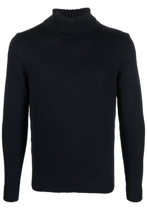 Zanone roll-neck knitted sweater - Blue