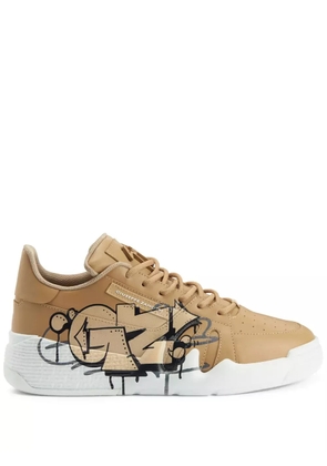 Giuseppe Zanotti Talon graffiti-print low-top sneakers - Neutrals