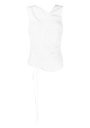 Nº21 ruched-detail sleeveless blouse - White
