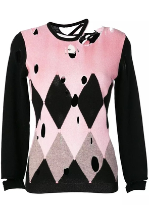 Ballantyne distressed diamond sweater - Multicolour