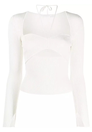 Simkhai Alexia cut-out detail knitted top - White